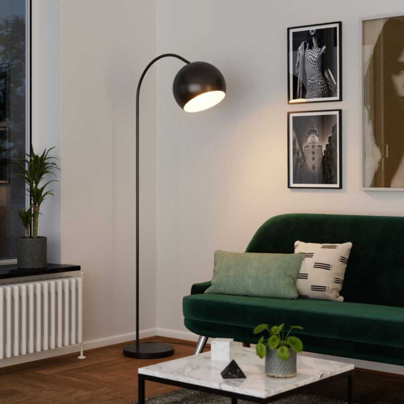 GoodHome Kotenay gulvlampe med 1 lyskilde E27, sort