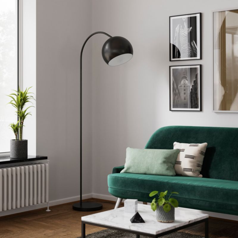 GoodHome Kotenay gulvlampe med 1 lyskilde E27, sort