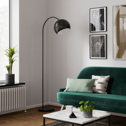 GoodHome Kotenay gulvlampe med 1 lyskilde E27, sort
