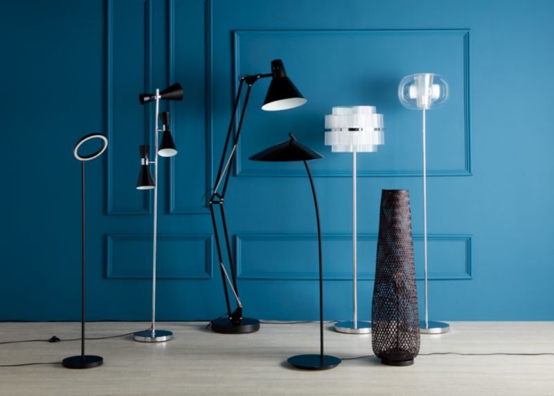 GoodHome Mengame 3-punkts gulvlampe E14 sort