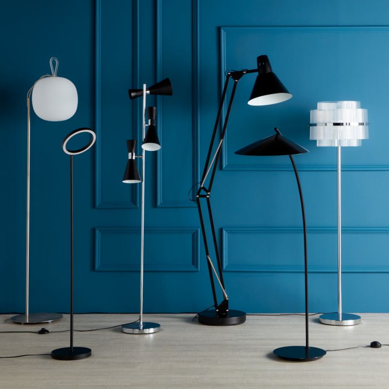 GoodHome Mengame 3-punkts gulvlampe E14 sort