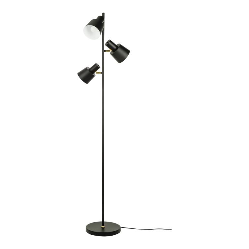 Gulvlampe Norwalk 3xE14 Sort