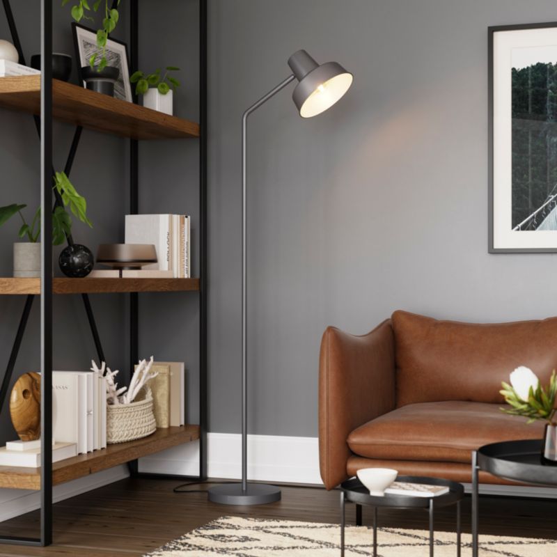 GoodHome Orous 1-punkts gulvlampe E27 grafit