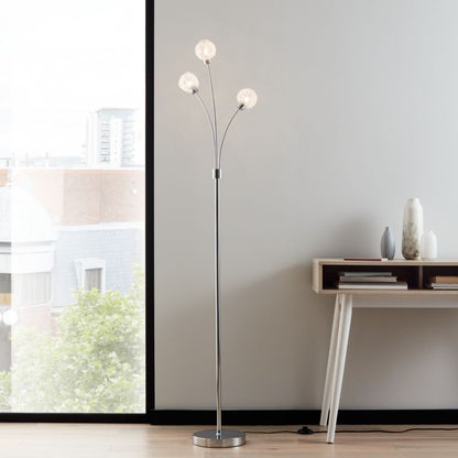 GoodHome Phaidros 3-punkts gulvlampe G9 krom