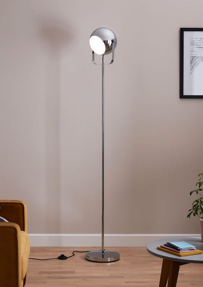 GoodHome Roccheta gulvlampe 1-punkts E27 krom