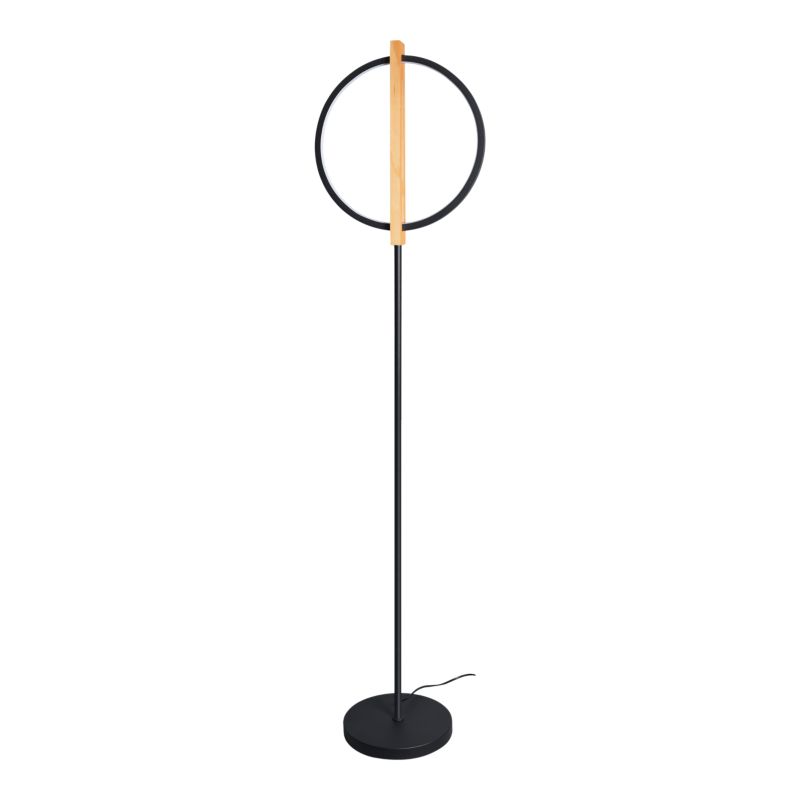 Gulvlampe Shadbush 1600 lm 4000 K Sort Træ
