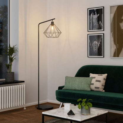 GoodHome Smertrio gulvlampe 1-punkts E27 sort