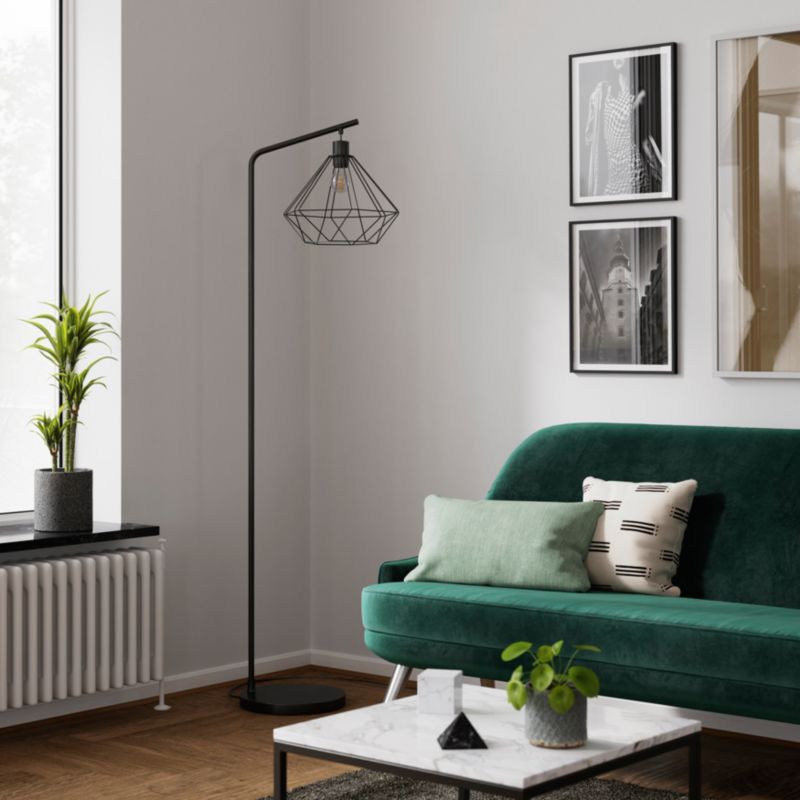 GoodHome Smertrio 1-punkts gulvlampe E27 mat-sort