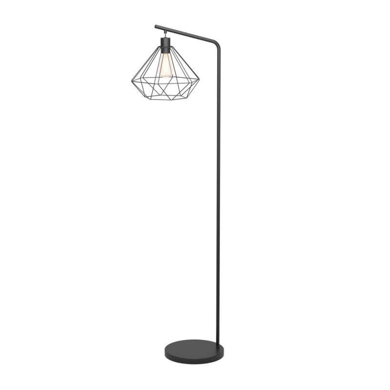 GoodHome Smertrio 1-punkts gulvlampe E27 mat-sort