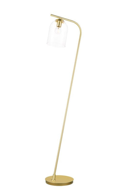 GoodHome Thestias gulvlampe 1-punkts E27 transparent / messing
