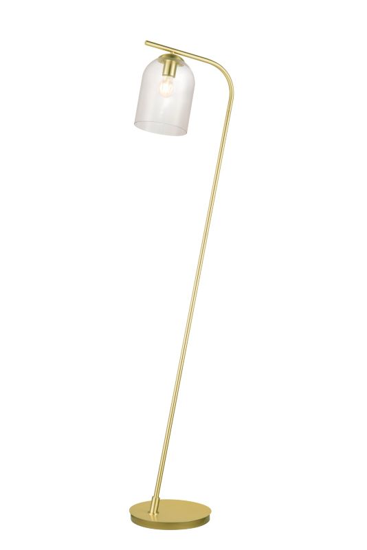 GoodHome Thestias gulvlampe 1-punkts E27 transparent / messing
