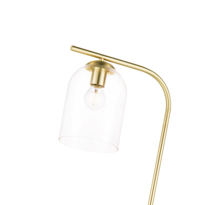GoodHome Thestias gulvlampe 1-punkts E27 transparent / messing