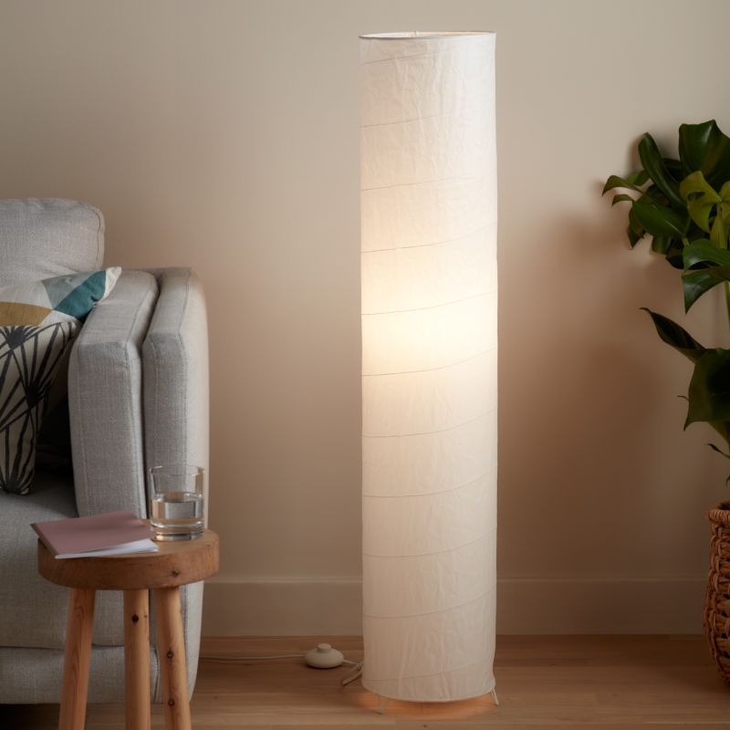 GoodHome Undara gulvlampe E27 hvid