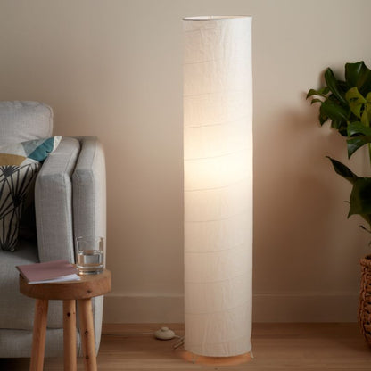 GoodHome Undara E27 gulvlampe i hvid