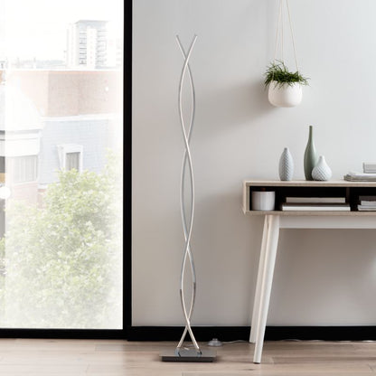 GoodHome Alani LED-gulvlampe 2-punkts krom
