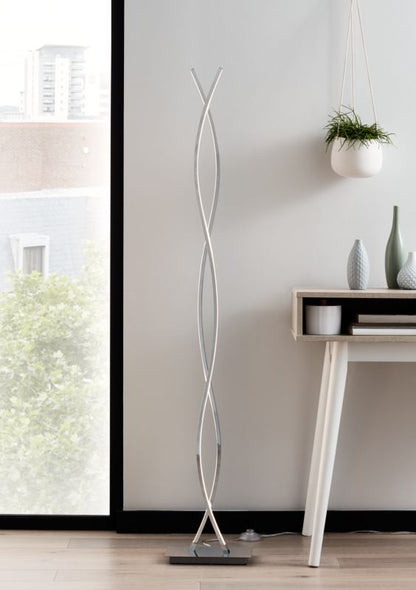 GoodHome Alani LED-gulvlampe 2-punkts krom
