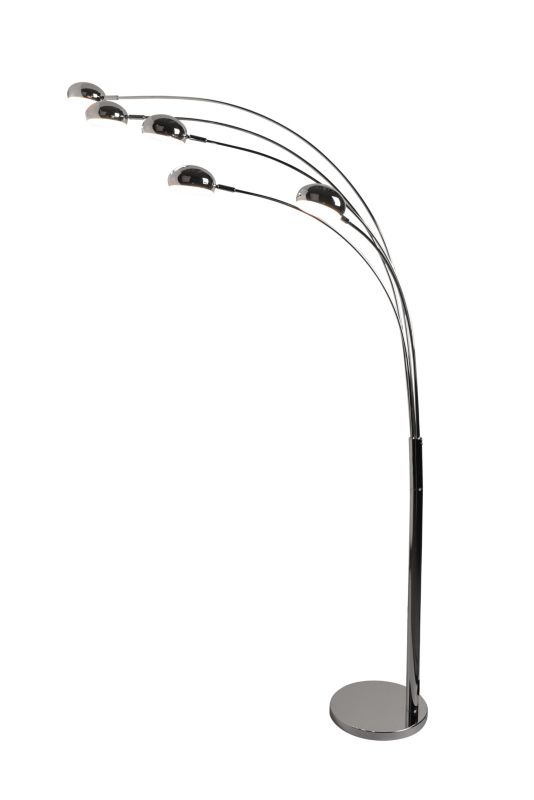 LED-gulvlampe GoodHome Coolah 5-punkts 2500 lm krom