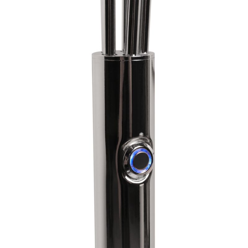 GoodHome Coolah LED-gulvlampe med 5 punkter, 2500 lm, krom