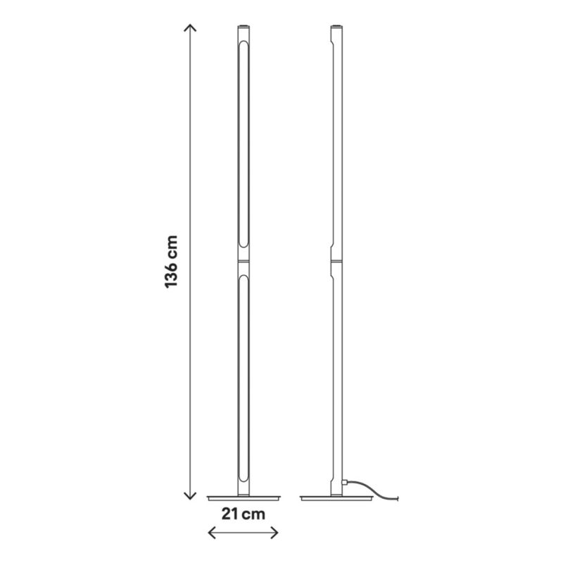 GoodHome Eucrite LED-gulvlampe i krom