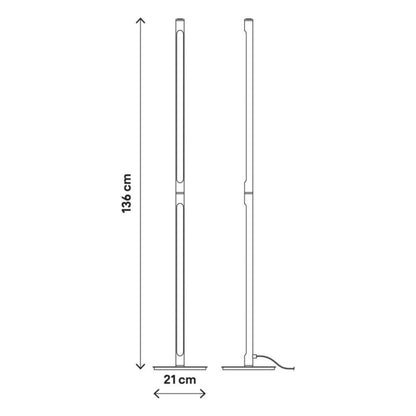 GoodHome Eucrite LED-gulvlampe i krom