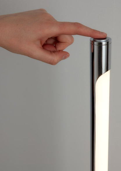 GoodHome Eucrite LED-gulvlampe i krom