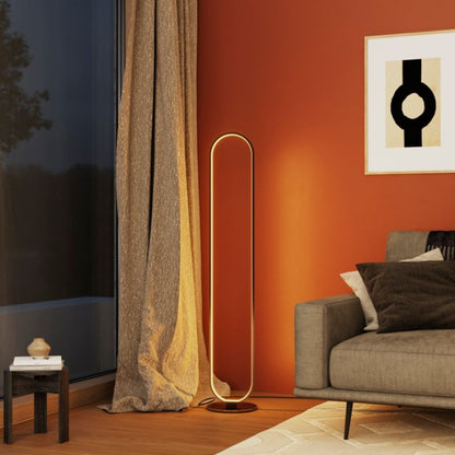 GoodHome Papua LED-gulvlampe 1900 lm 3000 K krom med dæmper