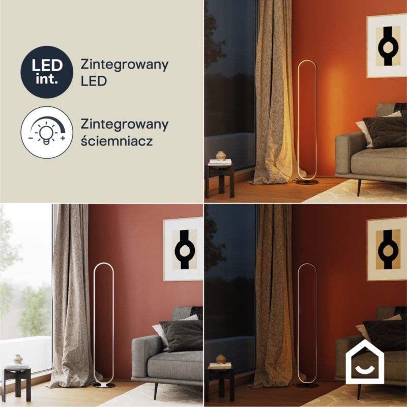 LED Gulvlampe Papua 1900 lm 3000 K Krom Dæmpbar