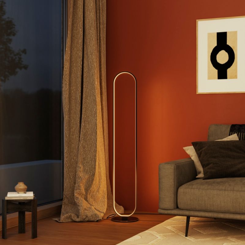 GoodHome Papua LED-gulvlampe 1900 lm 3000 K krom med dæmper