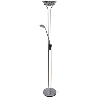 LED-gulvlampe GoodHome Pulmoz krom