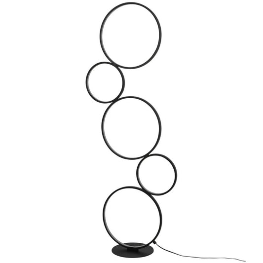 GoodHome Samana LED-gulvlampe 3000 lm 3000 K sort med dæmper