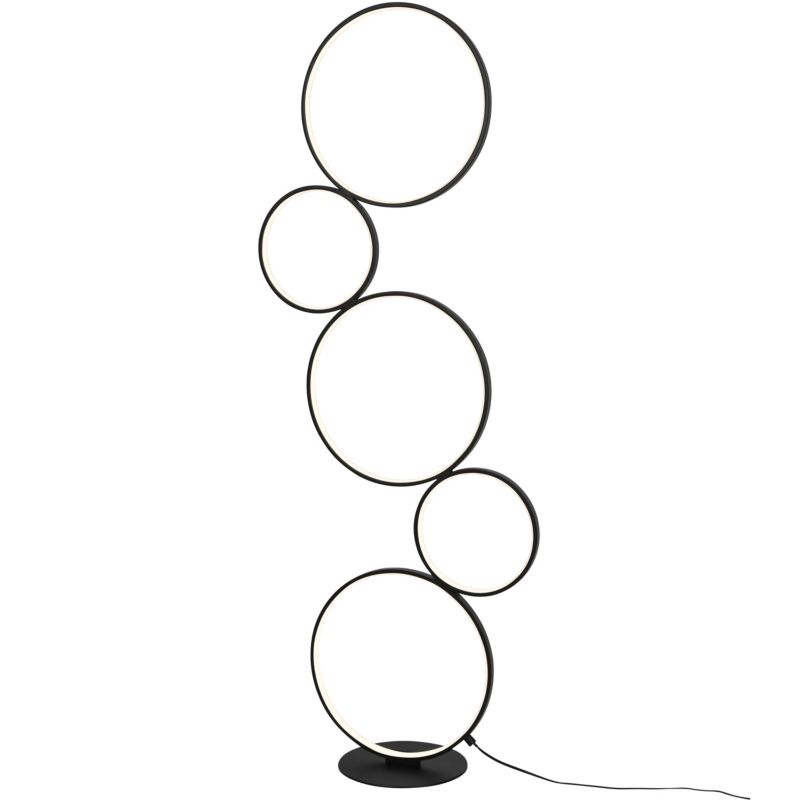 GoodHome Samana LED-gulvlampe 3000 lm 3000 K sort med dæmper