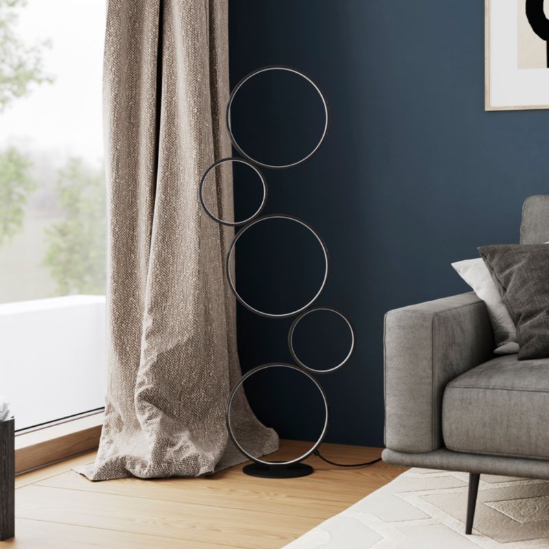 GoodHome Samana LED-gulvlampe 3000 lm 3000 K sort med dæmper