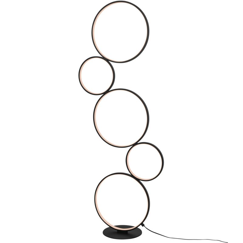 GoodHome Samana LED-gulvlampe 3000 lm 3000 K sort med dæmper