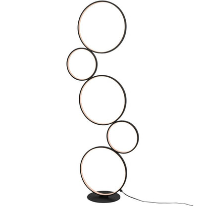 GoodHome Samana LED-gulvlampe 3000 lm 3000 K sort med dæmper