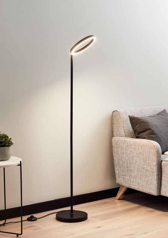 LED-gulvlampe GoodHome Taphao 1-punkts sort