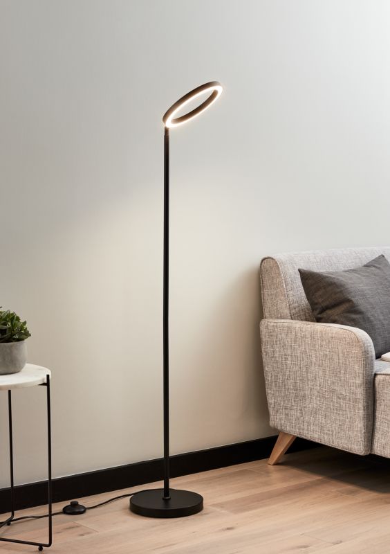 LED-gulvlampe GoodHome Taphao 1-punkts sort
