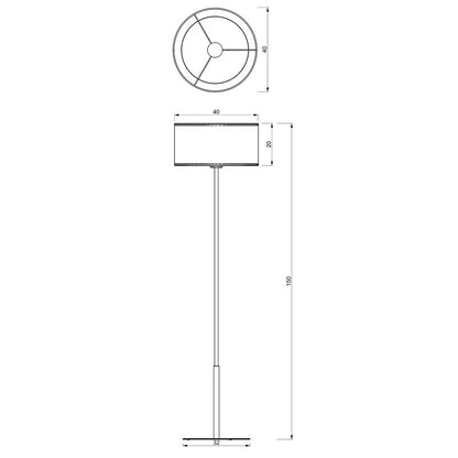 Gulvlampe Rattan 1xE27 Beige