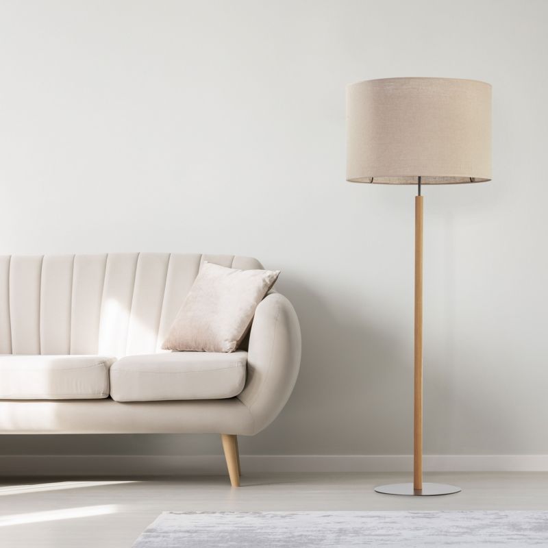 Gulvlampe Deva 1xE27 Beige 137 cm