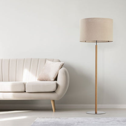 Gulvlampe Deva 1xE27 Beige 137 cm