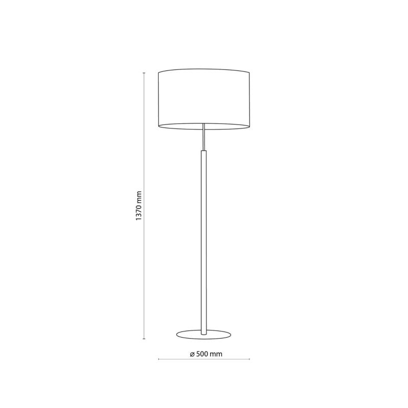 Gulvlampe Deva 1xE27 Beige 137 cm