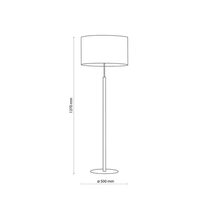 Gulvlampe Deva 1xE27 Beige 137 cm