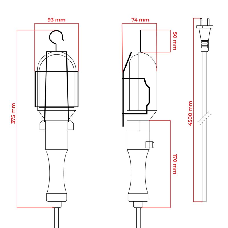 LED Arbejdslampe DPM 10 W AC 230 V