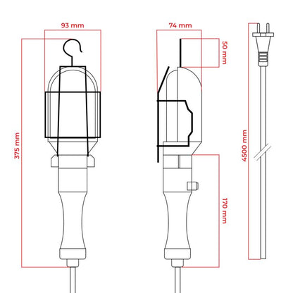 LED Arbejdslampe DPM 10 W AC 230 V