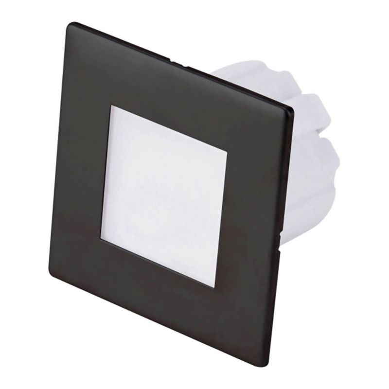 LED-trappelygte DPM 1,2 W 4000 K IP20 kvadratisk mat-sort