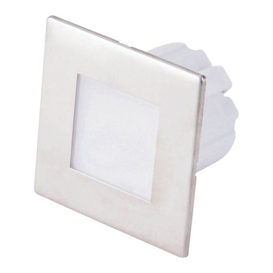 LED-trappelampe DPM 1,2 W 4000 K IP20 kvadratisk rustfrit stål