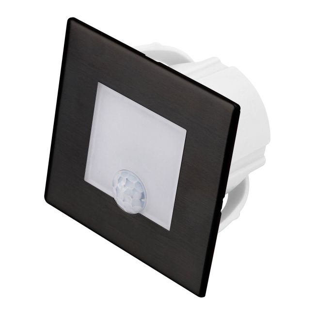 LED trappelygte DPM 1,2 W 4000 K IP20 kvadratisk med bevægelsessensor mat‑sort