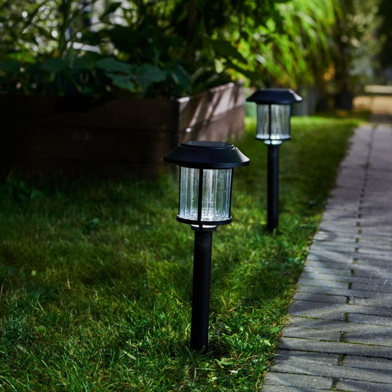 Sort solcellelampe Bublik med spyd