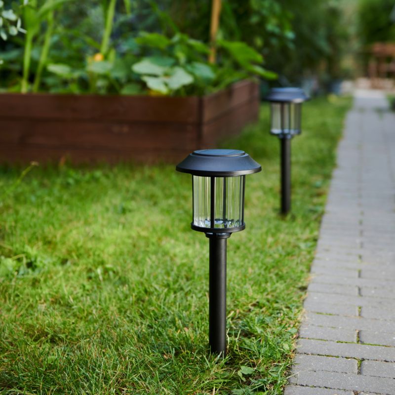 Sort solcellelampe Bublik med spyd