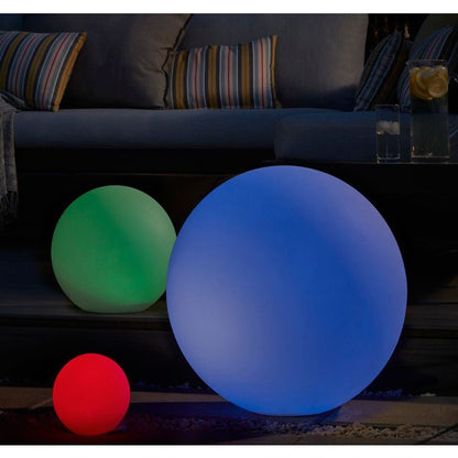 Hansboro solcellelampe kugle 30 cm RGB hvid