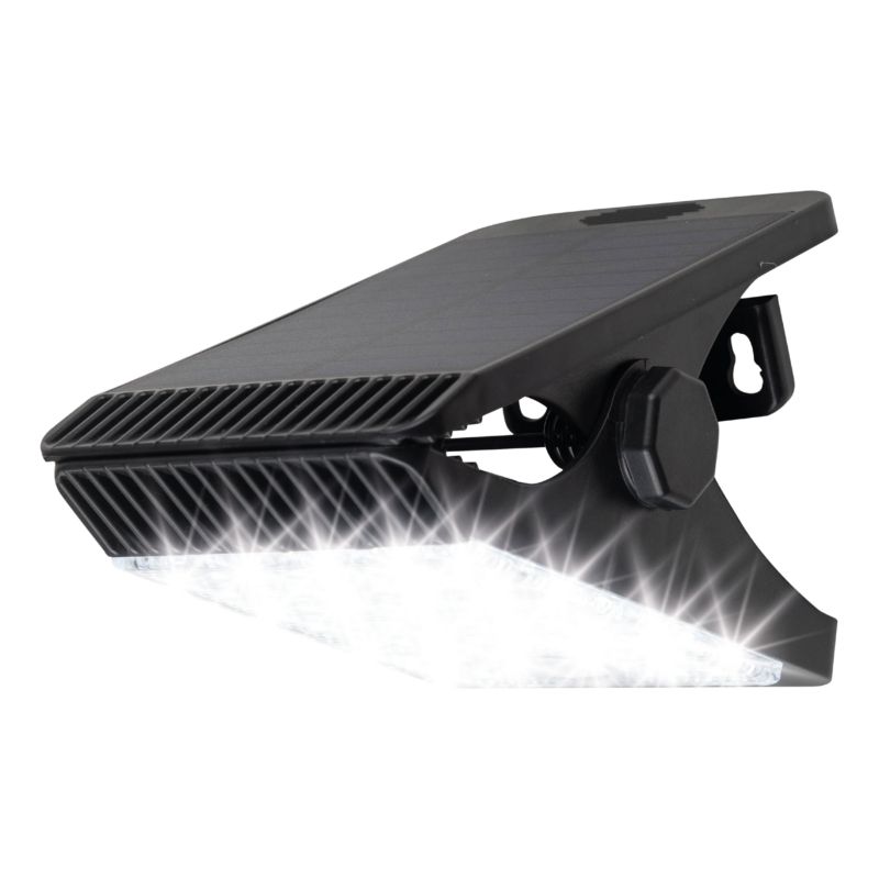 Solcellelampe Milagro Clips 4 W 4000 K IP44 Sort